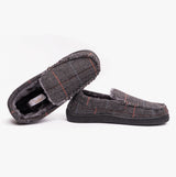 Dr Keller BURT Mens Full Slippers Grey
