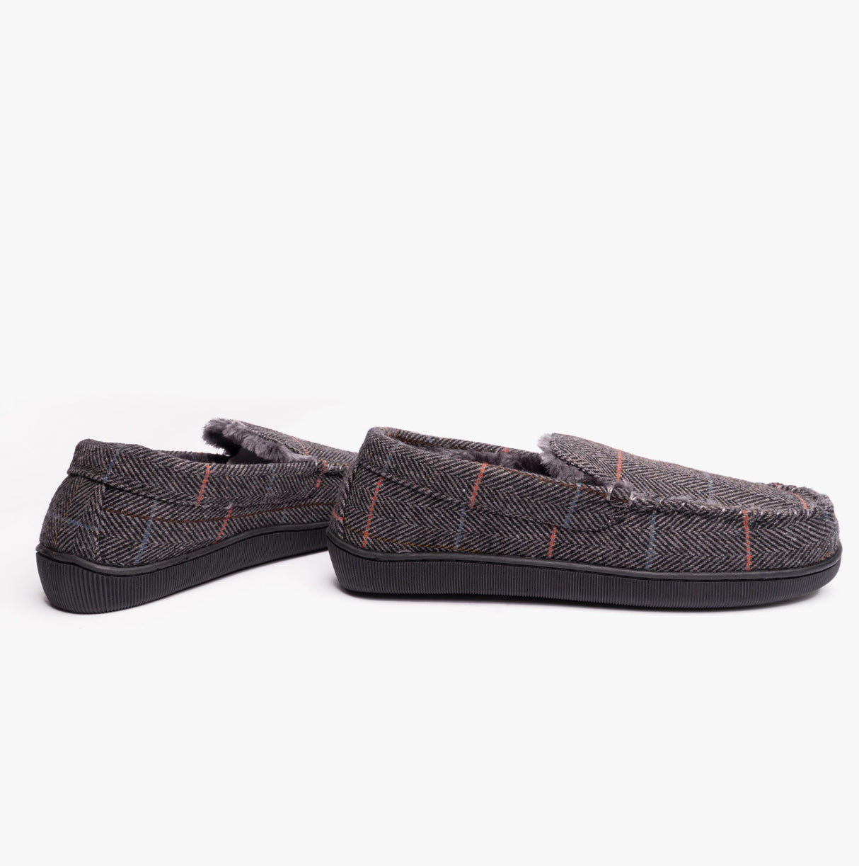 Dr Keller BURT Mens Full Slippers Grey
