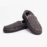Dr Keller BURT Mens Full Slippers Grey