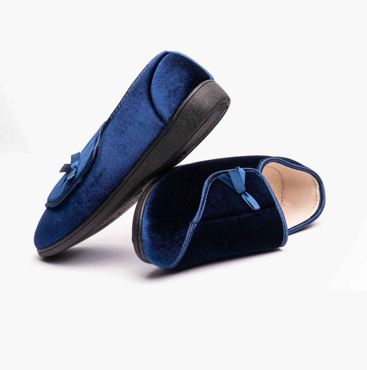 Dr Keller VIOLA Womens Full Slippers Navy