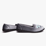 Dr Keller VERA Womens Ballerina Slippers Grey