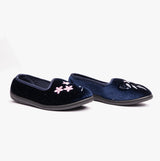 Dr Keller VERA Womens Ballerina Slippers Navy