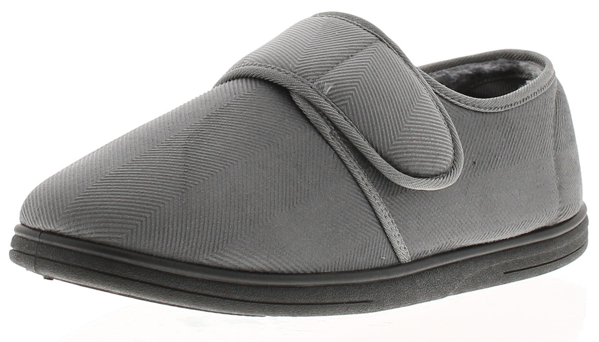 Dr Keller TOM Mens Full Slippers Grey