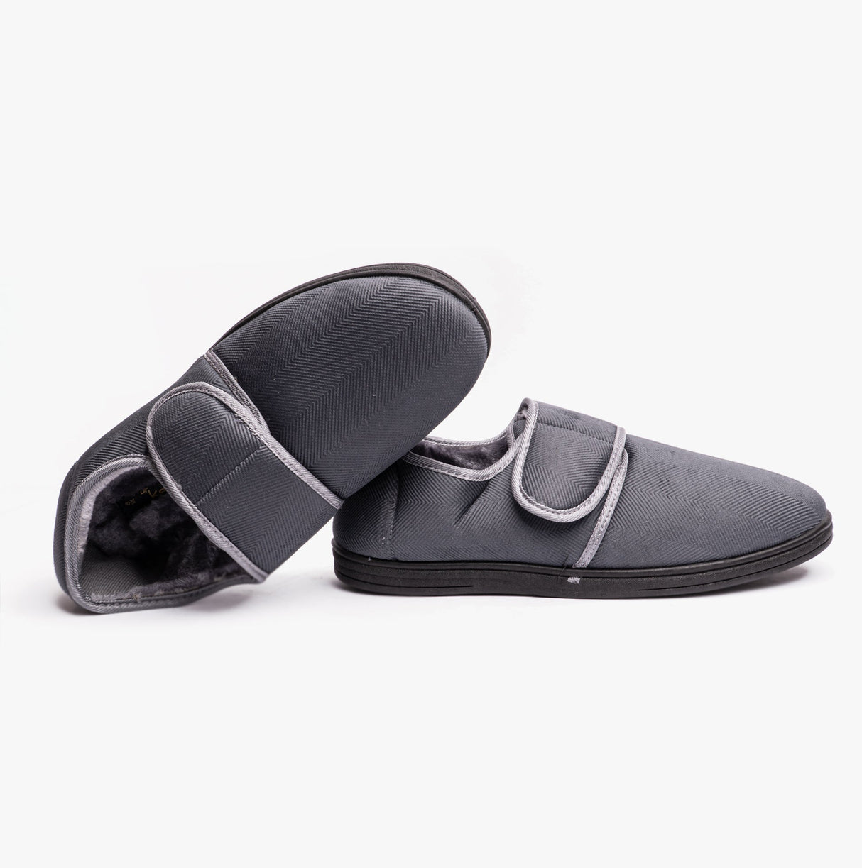 Dr Keller TOM Mens Full Slippers Grey