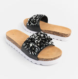 Dr Keller GLITZY Womens Slides Black