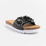 Dr Keller GLITZY Womens Slides Black