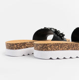 Dr Keller GLITZY Womens Slides Black