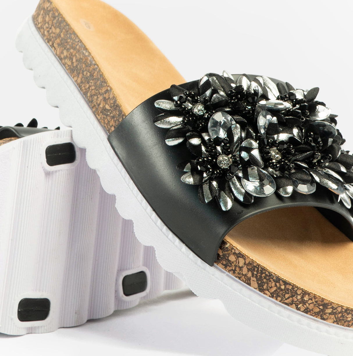 Dr Keller GLITZY Womens Slides Black