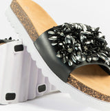 Dr Keller GLITZY Womens Slides Black