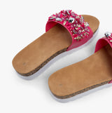 Dr Keller GLITZY Womens Slides Fushia Pink
