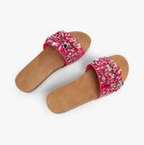 Dr Keller GLITZY Womens Slides Fushia Pink