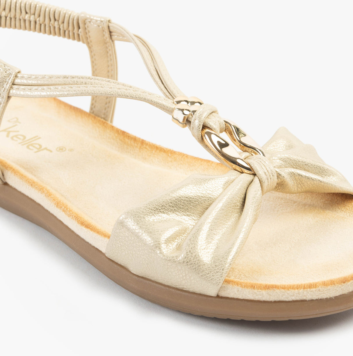 Dr Keller JAN Womens Sandals Gold Metallic