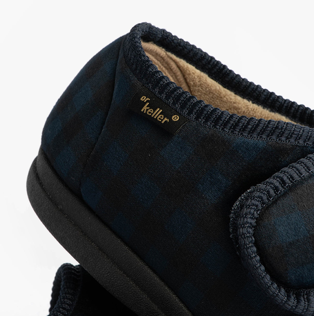 Dr Keller DARREN VELC Mens Slippers Navy