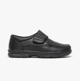 Dr Keller TEXAS Mens Leather Comfort Fit Shoes Black