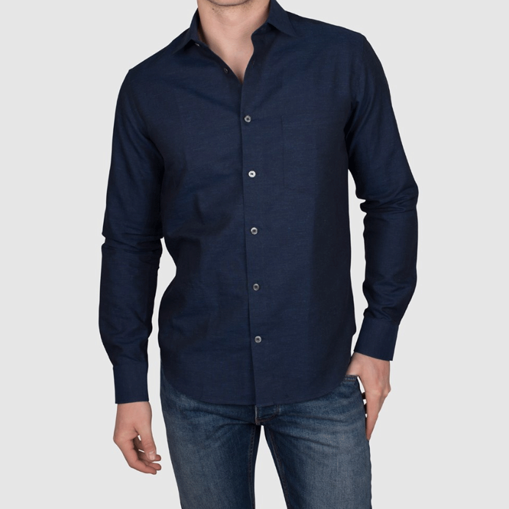 Dunderdon by Snickers SH6 Slim Fit Cotton-Linen Blend Shirt Various Colours