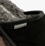 Dunlop TAYLOR Mens Suede Mule Slippers Black