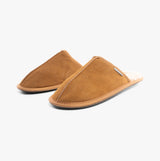 Dunlop TAYLOR Mens Suede Mule Slippers Cognac