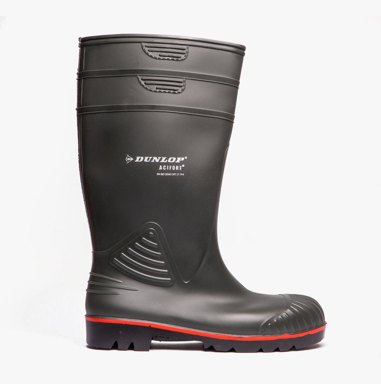 Dunlop ACIFORT Mens Safety Wellington Boots Dark Green