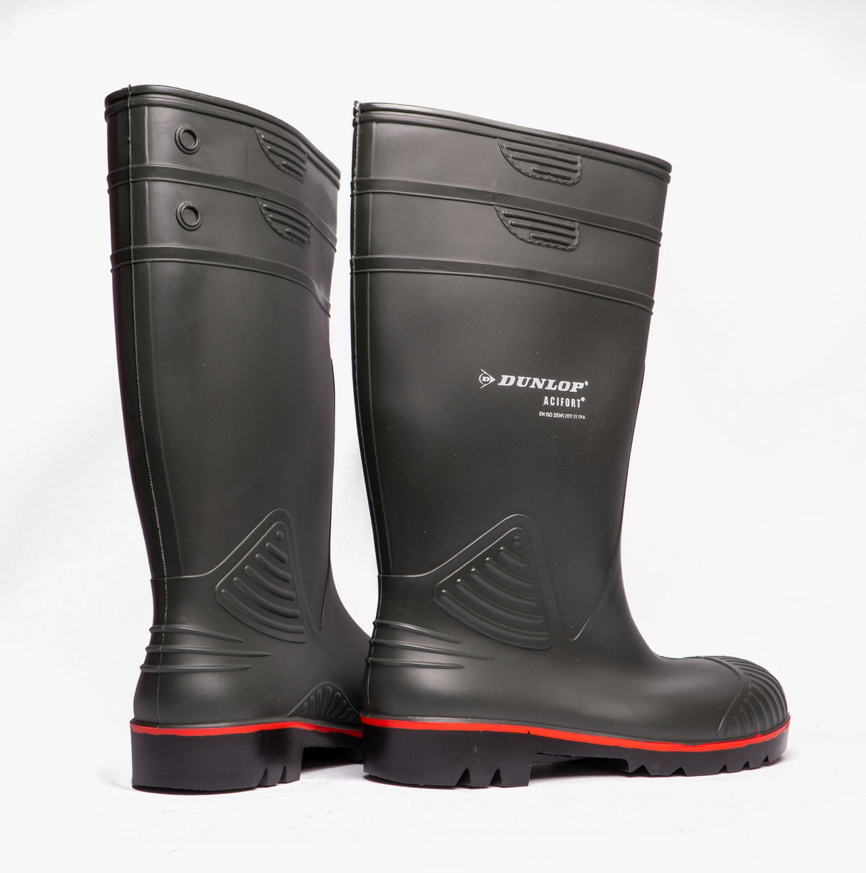 Dunlop ACIFORT Mens Safety Wellington Boots Dark Green