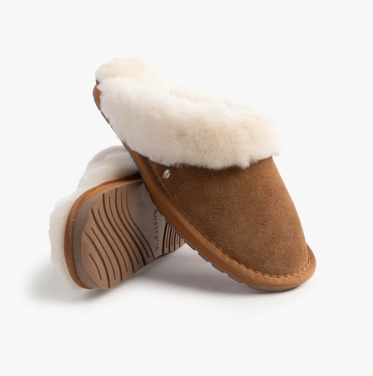EMU Australia JOLIE Womens Mule Sheepskin Slippers Chestnut