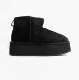 EMU Australia STINGER MICRO FLATFORM Womens Sheepskin Boot Black
