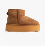 EMU Australia STINGER MICRO FLATFORM Womens Sheepskin Boot Chestnut