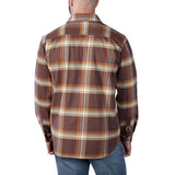 Carhartt 105945 Rugged Flex Relaxed Fit Midweight Flannel Long-Sleeve Plaid Shirt