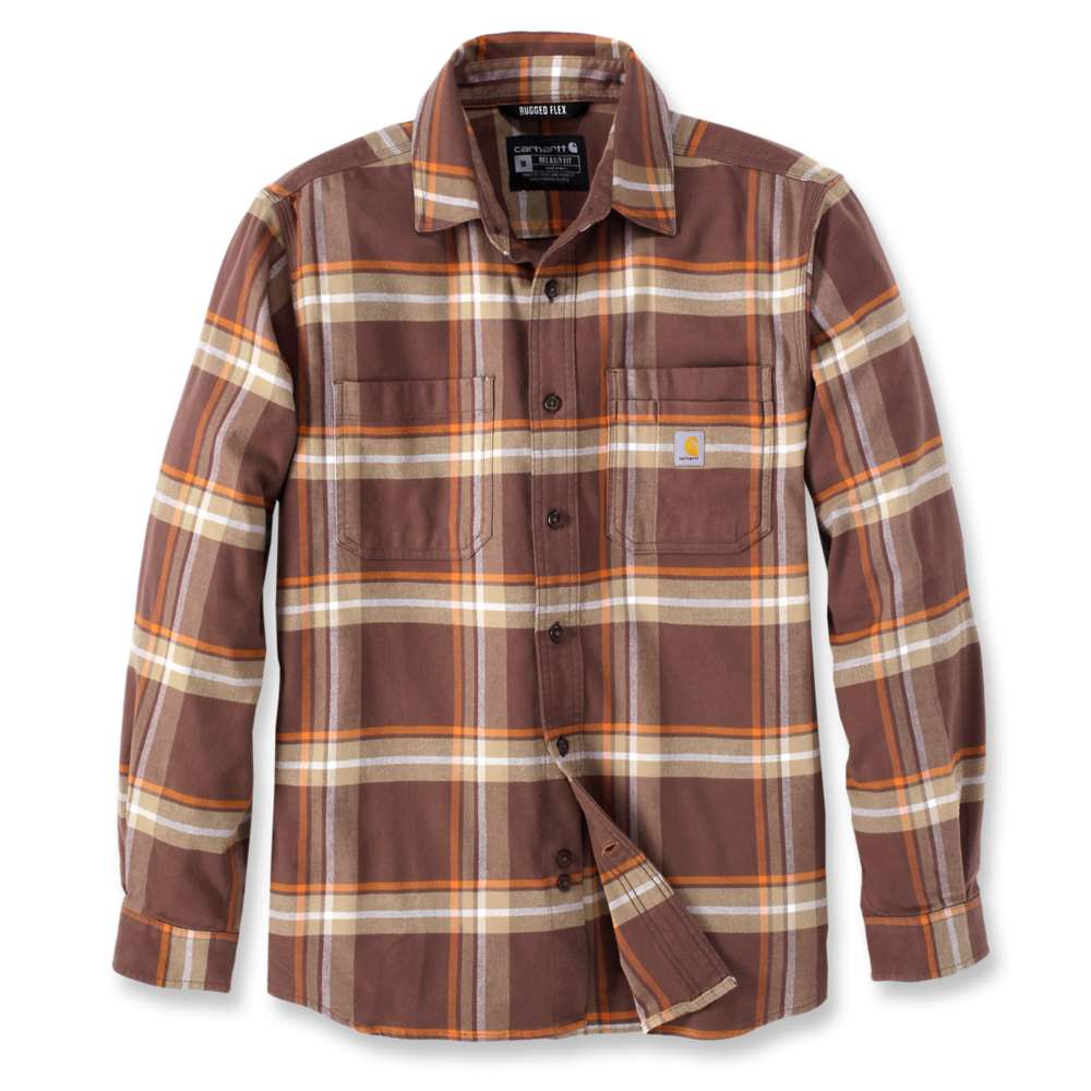 Carhartt 105945 Rugged Flex Relaxed Fit Midweight Flannel Long-Sleeve Plaid Shirt