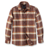 Carhartt 105945 Rugged Flex Relaxed Fit Midweight Flannel Long-Sleeve Plaid Shirt