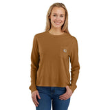 Carhartt 106121 Women's Relaxed Fit Lightweight Long-Sleeve Pocket T-Shirt
