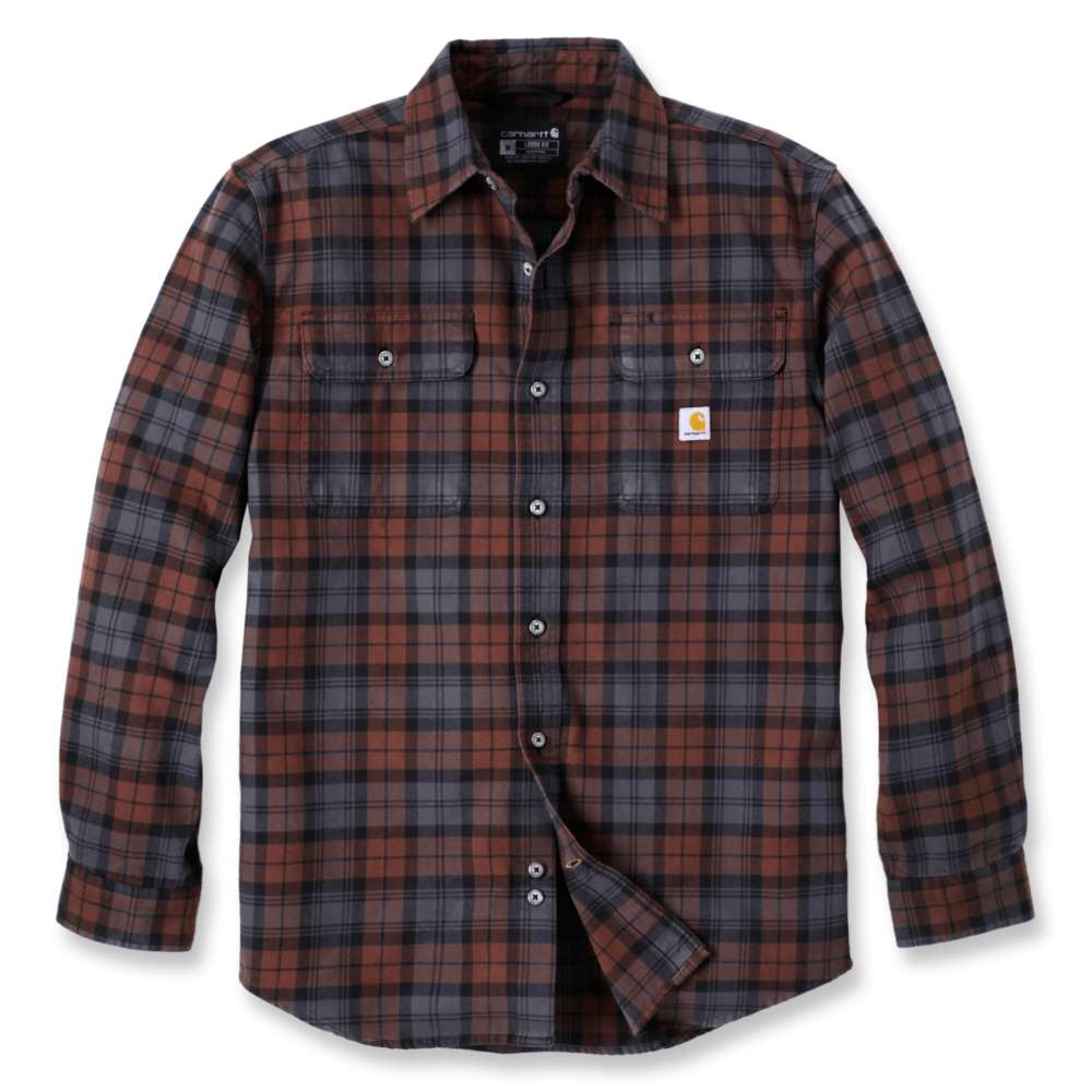 Carhartt 106356 Loose Fit Heavyweight Flannel Long-Sleeve Plaid Shirt