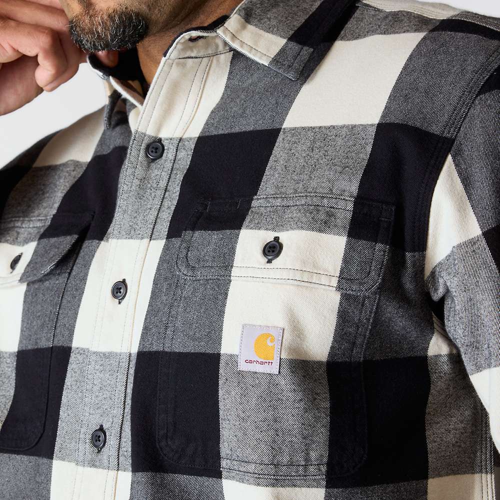 Carhartt 107013 Loose Fit Heavyweight Flannel Long-Sleeve Plaid Shirt