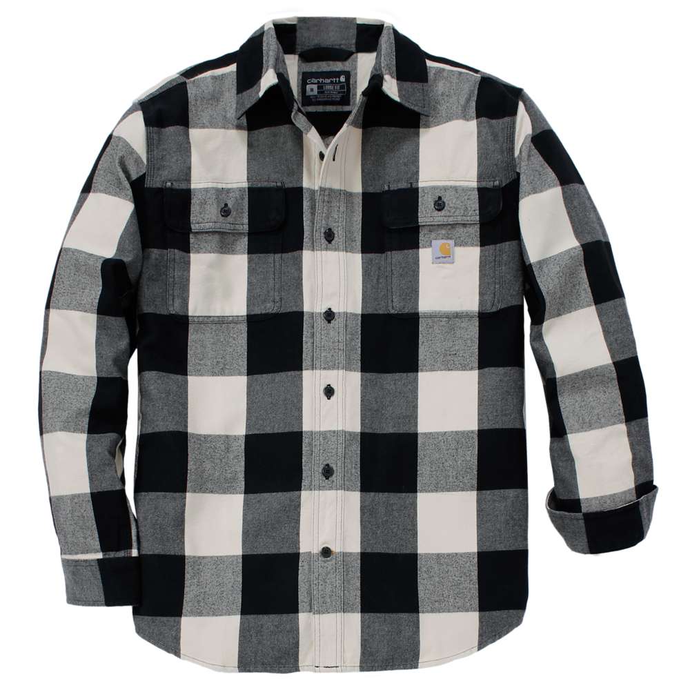 Carhartt 107013 Loose Fit Heavyweight Flannel Long-Sleeve Plaid Shirt