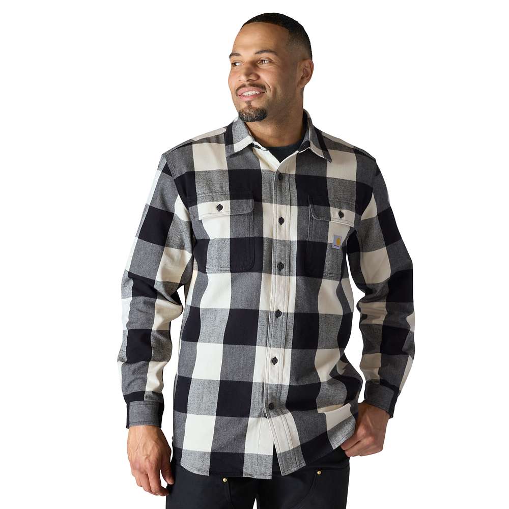 Carhartt 107013 Loose Fit Heavyweight Flannel Long-Sleeve Plaid Shirt
