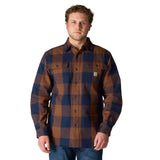 Carhartt 107013 Loose Fit Heavyweight Flannel Long-Sleeve Plaid Shirt