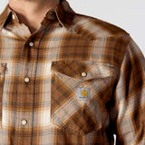 Carhartt 107016  Montana Rugged Flex Long Sleeve  Snap Front Plaid Shrt