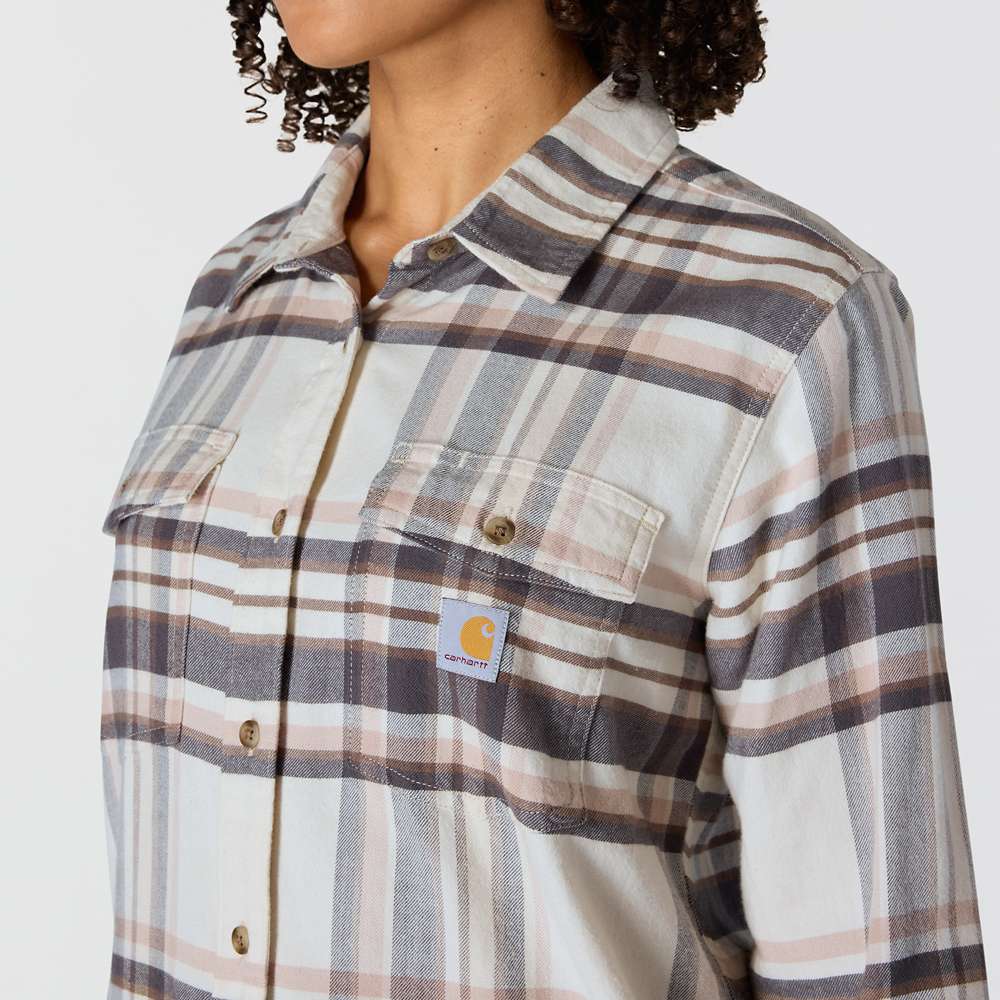 Carartt 107135 Women's TENCEL Fiber Series Relaxed Fit Long-Sleeve Flannel Shirt