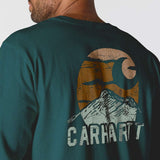 Carhartt 107260 Relaxed Fit Heavyweight Long-Sleeve Mountain Graphic T-Shirt