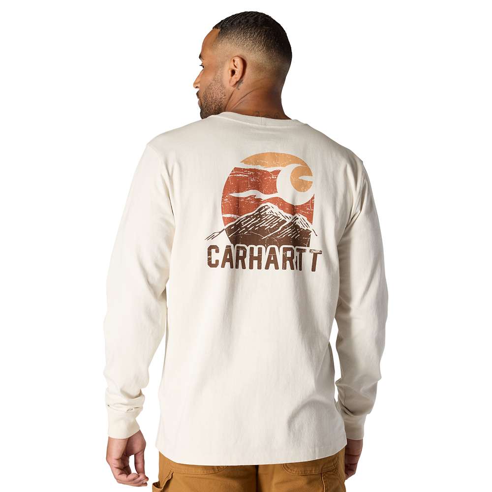 Carhartt 107260 Relaxed Fit Heavyweight Long-Sleeve Mountain Graphic T-Shirt