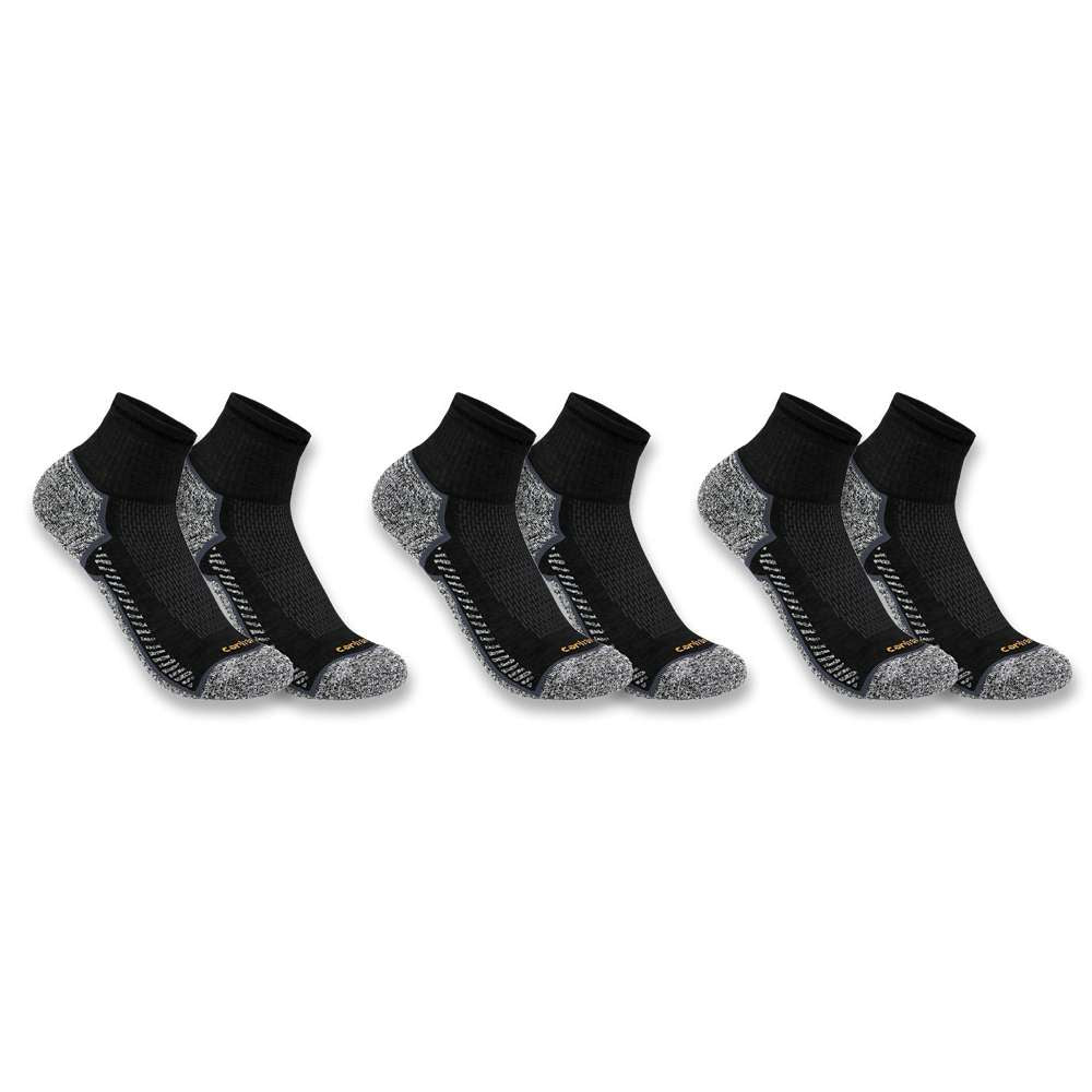 Carhartt SQ5283M FORCE Midweight Quarter Sock 3 Pack