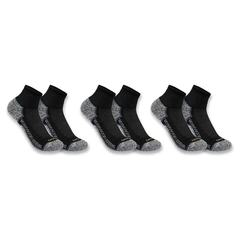 Carhartt SQ5283M FORCE Midweight Quarter Sock 3 Pack