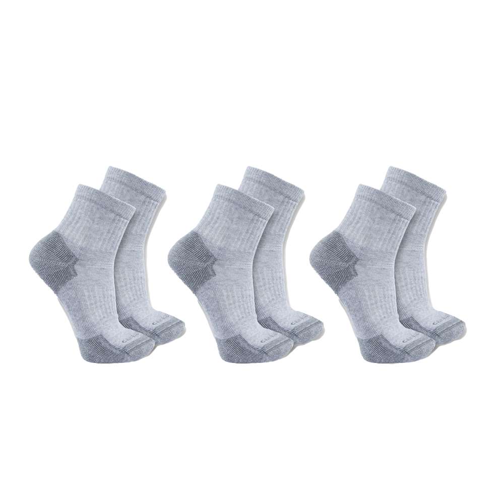 Carhartt SQ6103M Midweight Cotton Blend Quarter Sock 3 Pack