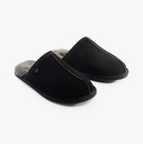 HOS Sheepskin EDWIN Mens Slippers Black