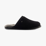 HOS Sheepskin EDWIN Mens Slippers Black
