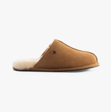 HOS Sheepskin EDWIN Mens Slippers Chestnut
