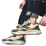 Men's Color Block Chunky Sneakers - Trendy, Comfy, Non-Slip & Durable for Outdoor Activities