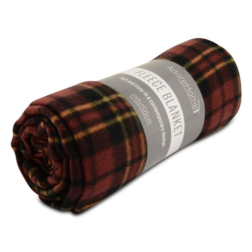 FB89 BURGANDY FLEECE BLANKET