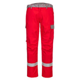 Portwest FR06 FR Bizflame Industry Two Tone Trousers Red, 38" Waist Regular Leg