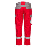 Portwest FR06 FR Bizflame Industry Two Tone Trousers Red, 38" Waist Regular Leg