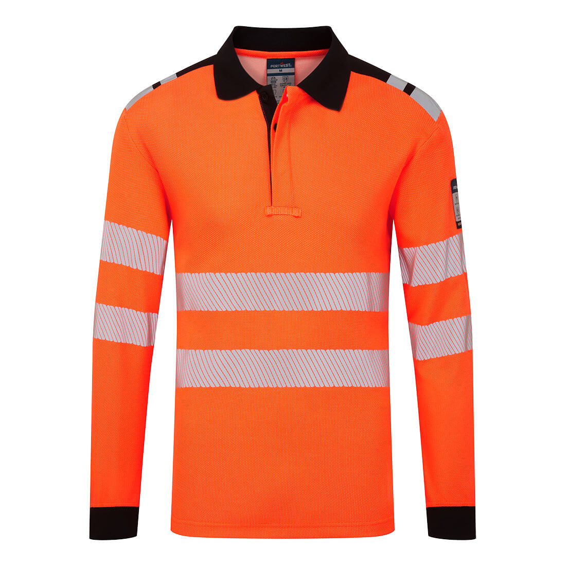 Portwest PW3 Modaflame Knit HVO FR Long Sleeve Polo Shirt